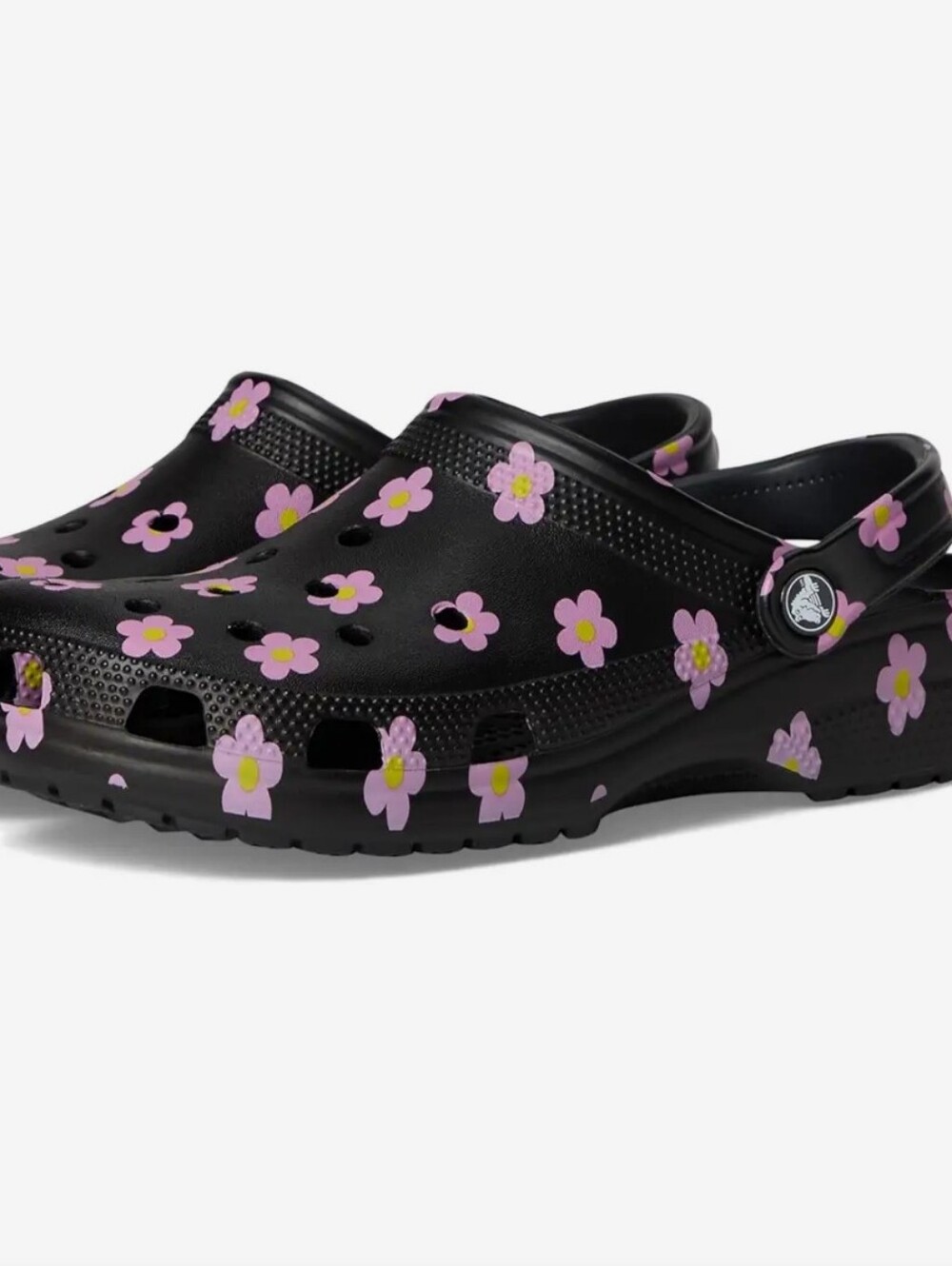 Croc Classic Clogs with Pink Floral Graphic